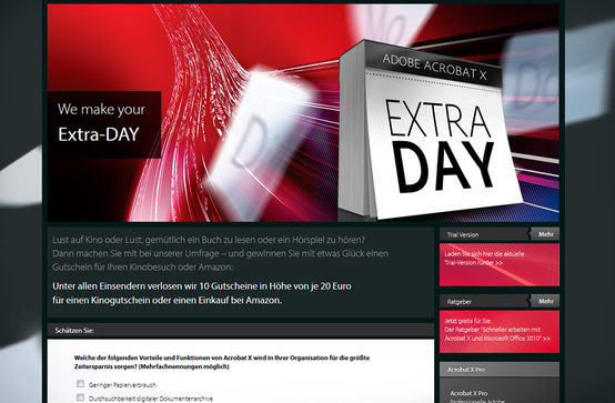Landingpage Adobe Extra Day