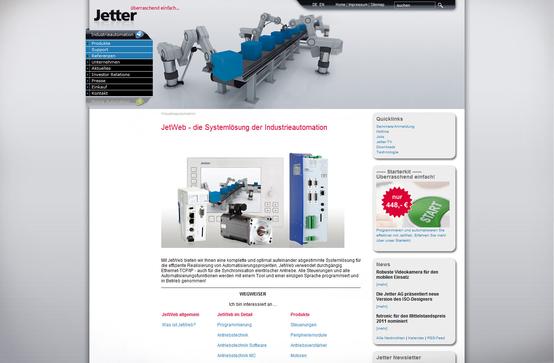 Jetter: Homepage www.jetter.de