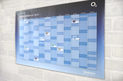 Wandkalender für die Telefonica o2 Partner mit vorgedruckten Post-its und leeren Post-its. 