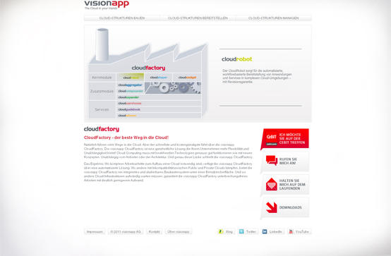 Visionapp: CloudFactory - Homepage
